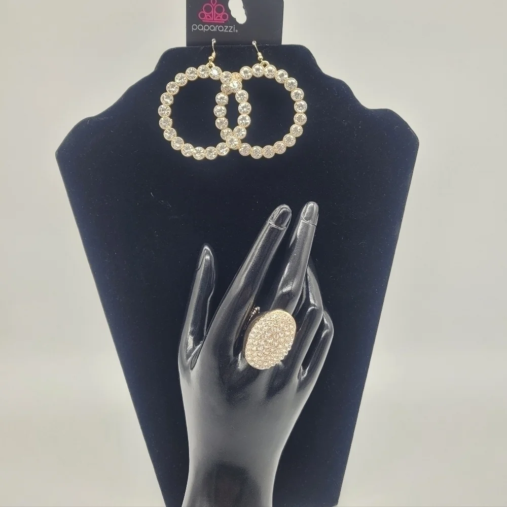 Paparazzi Jewelry Collection Earrings and Ring (Glambot)
